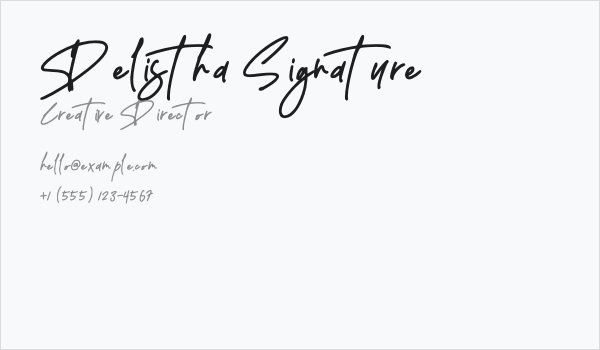 Delistha Signature Business Card