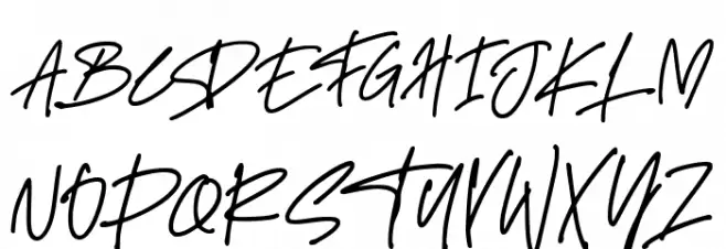 Delistha Signature Caratteri MAIUSCOLE