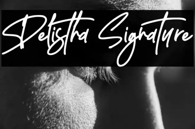 Delistha Signature Font examples