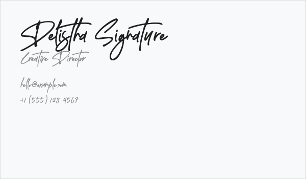 Delistha Signature Business Card