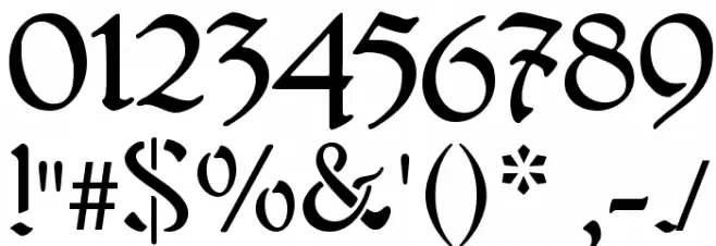 DelitschAntiqua Font OTHER CHARS