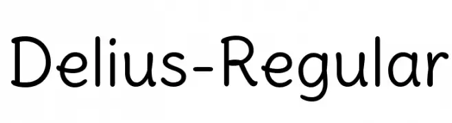 Delius-Regular  Frei Schriftart Herunterladen