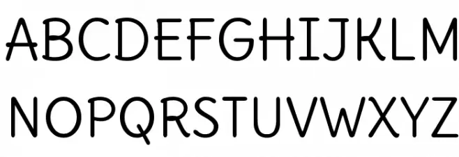 Delius-Regular 字体 大写