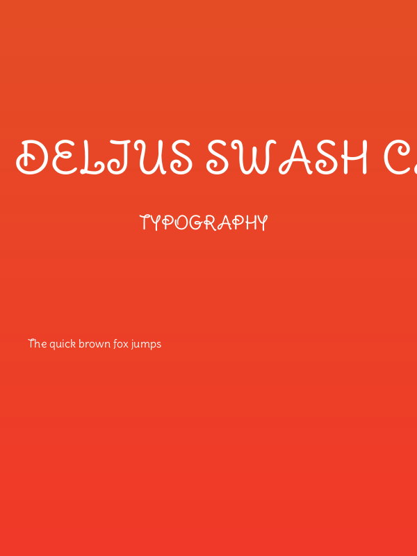 Delius Swash Caps Regular Poster