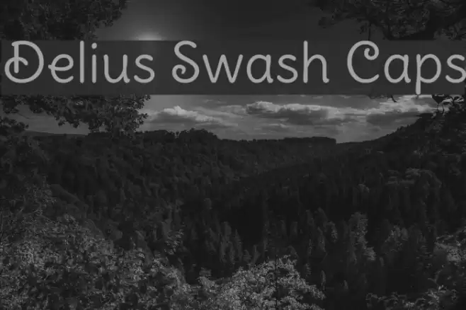 Delius Swash Caps Font examples