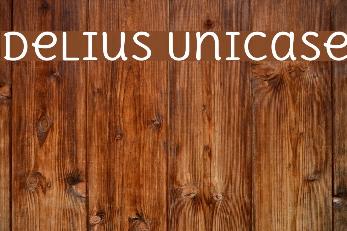 Delius Unicase Font examples