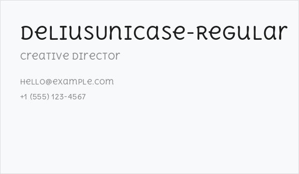 DeliusUnicase-Regular Business Card