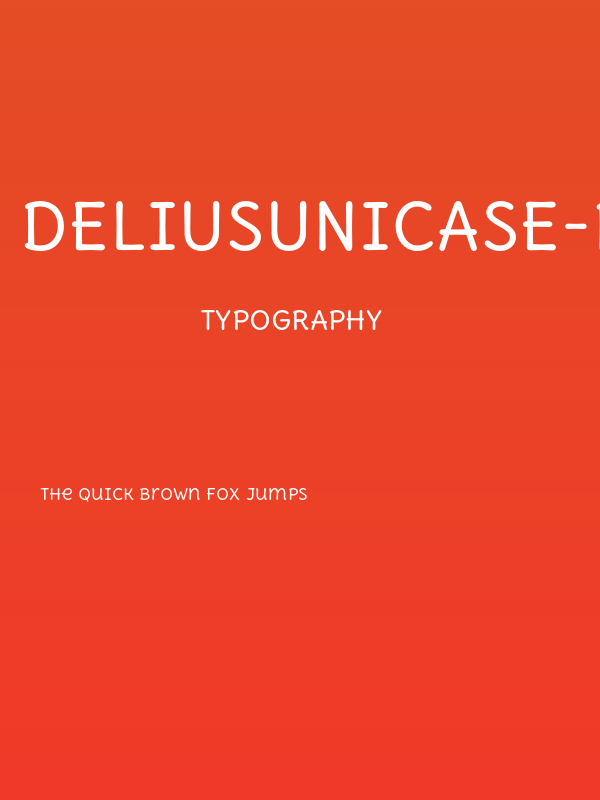 DeliusUnicase-Regular Poster