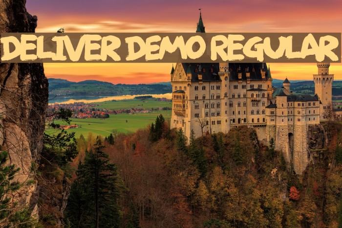 Deliver DEMO Regular Font examples