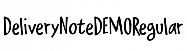 Delivery Note DEMO Regular  font caratteri gratis