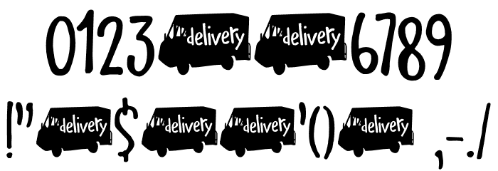 Delivery Note DEMO Regular Font OTHER CHARS