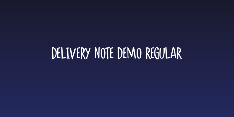 Delivery Note DEMO Regular Social Header