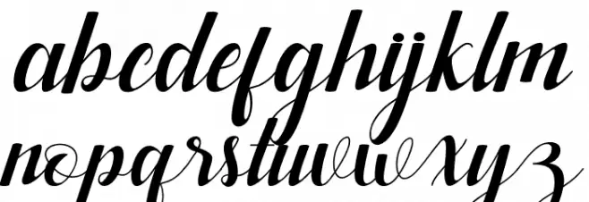 Deliya Schriftart Kleinbuchstaben