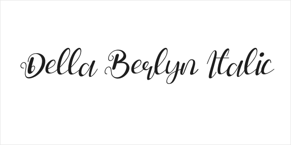 Della Berlyn Italic Logo
