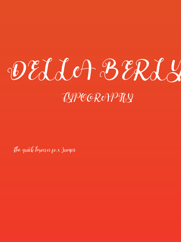 Della Berlyn Italic Poster