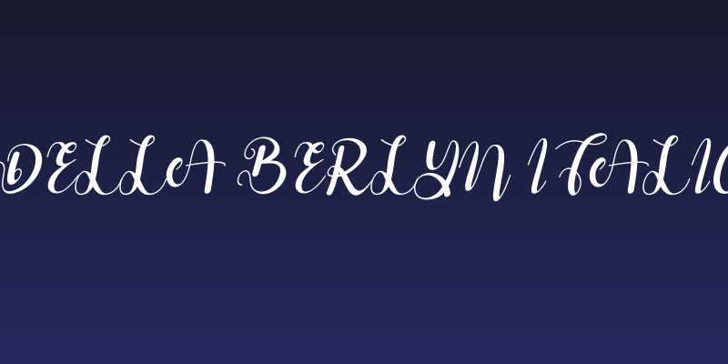 Della Berlyn Italic Social Header