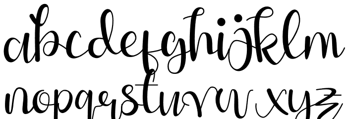 Della Berlyn Font LOWERCASE