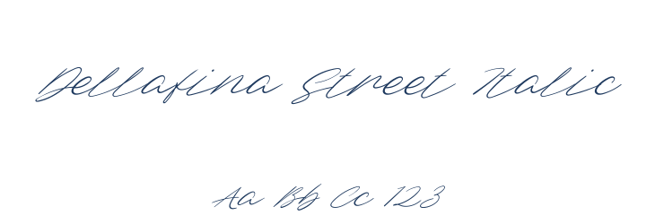 Dellafina Street Italic Font Preview