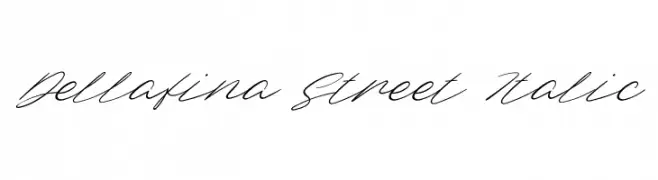Dellafina Street Italic  font caratteri gratis