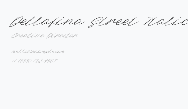 Dellafina Street Italic Business Card