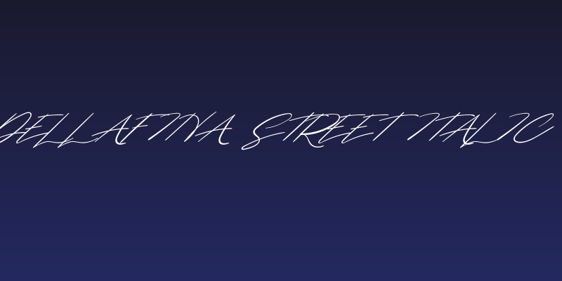 Dellafina Street Italic Social Header