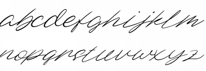 Dellafina Street Italic फ़ॉन्ट लोअरकेस