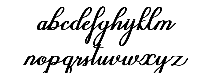 DelleyaScript Font LOWERCASE