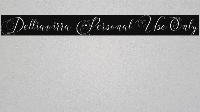 Delliavirra Personal Use Only Font examples