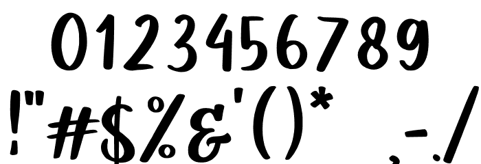 Dellicia Demo Font OTHER CHARS
