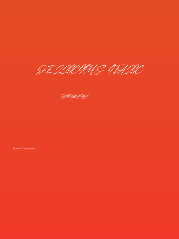 Dellicious Italic Poster