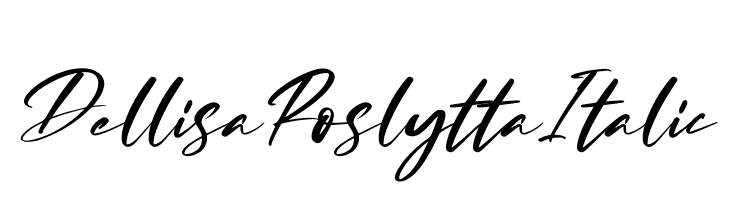 Dellisa Roslytta Italic  免费字体下载