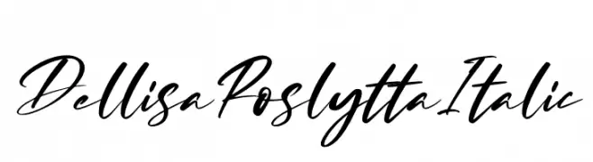 Dellisa Roslytta Italic  नि: शुल्क फ़ॉन्ट्स डाउनलोड