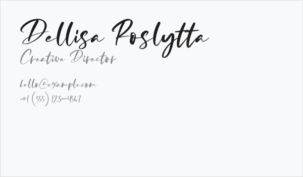 Dellisa Roslytta Business Card