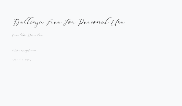 Dellisya Free For Personal Use Business Card