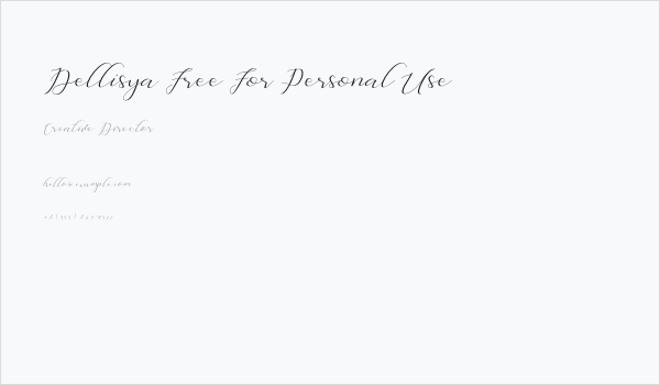 Dellisya Free For Personal Use Business Card