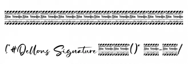 Dellons Signature Personal Use Font OTHER CHARS