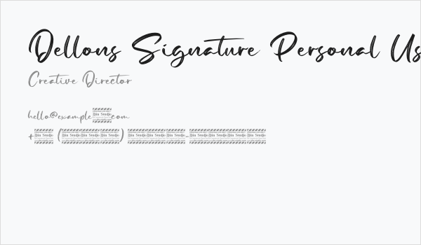 Dellons Signature Personal Use Business Card