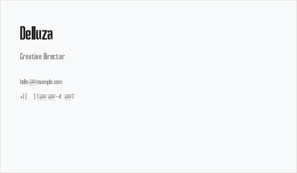 Delluza Business Card