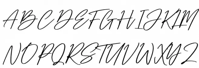 Dellyani Font UPPERCASE