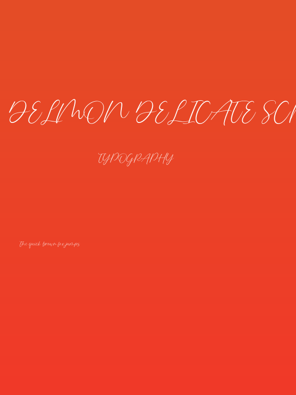 Delmon Delicate Script Poster