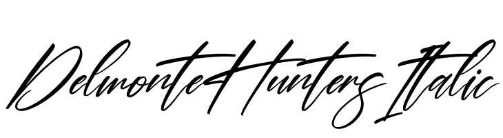 Delmonte Hunters Italic  Frei Schriftart Herunterladen