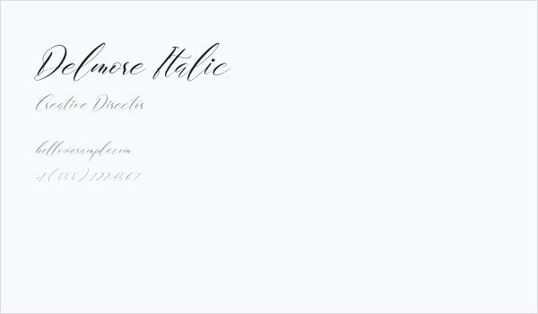 Delmore Italic Business Card