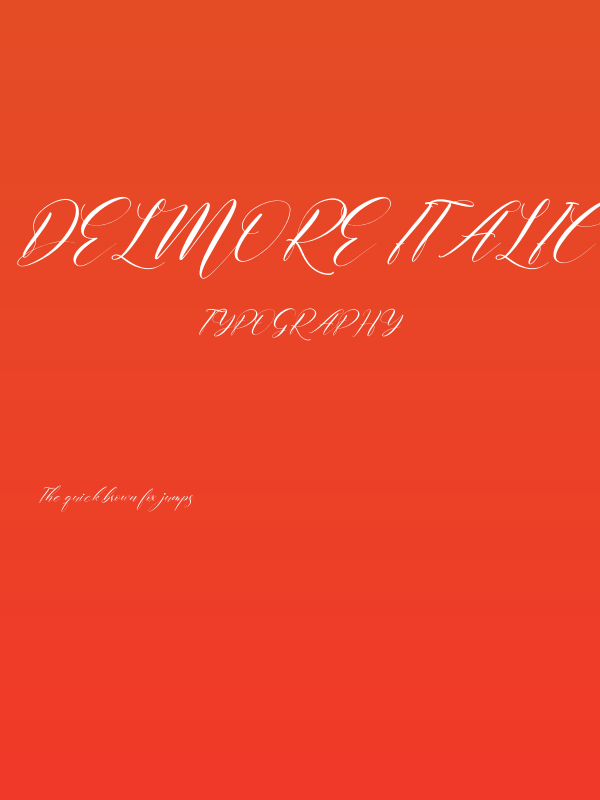 Delmore Italic Poster