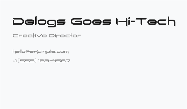 Delogs Goes Hi-Tech Business Card