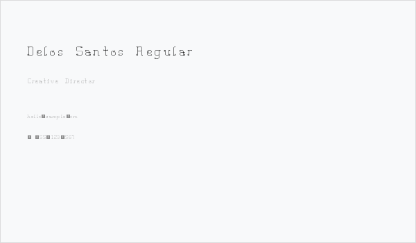 Delos Santos Regular Business Card