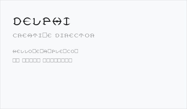 Delphi Business Card