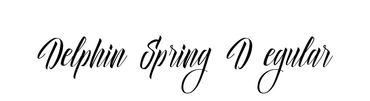 Delphin Spring DEMO Regular Font