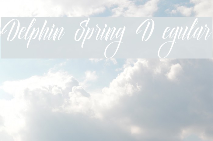 Delphin Spring DEMO Regular Font examples