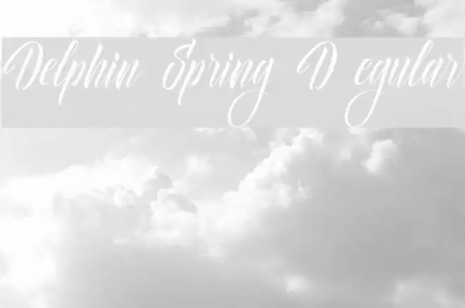 Delphin Spring DEMO Regular Font examples
