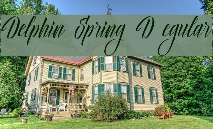 Delphin Spring DEMO Regular Font examples